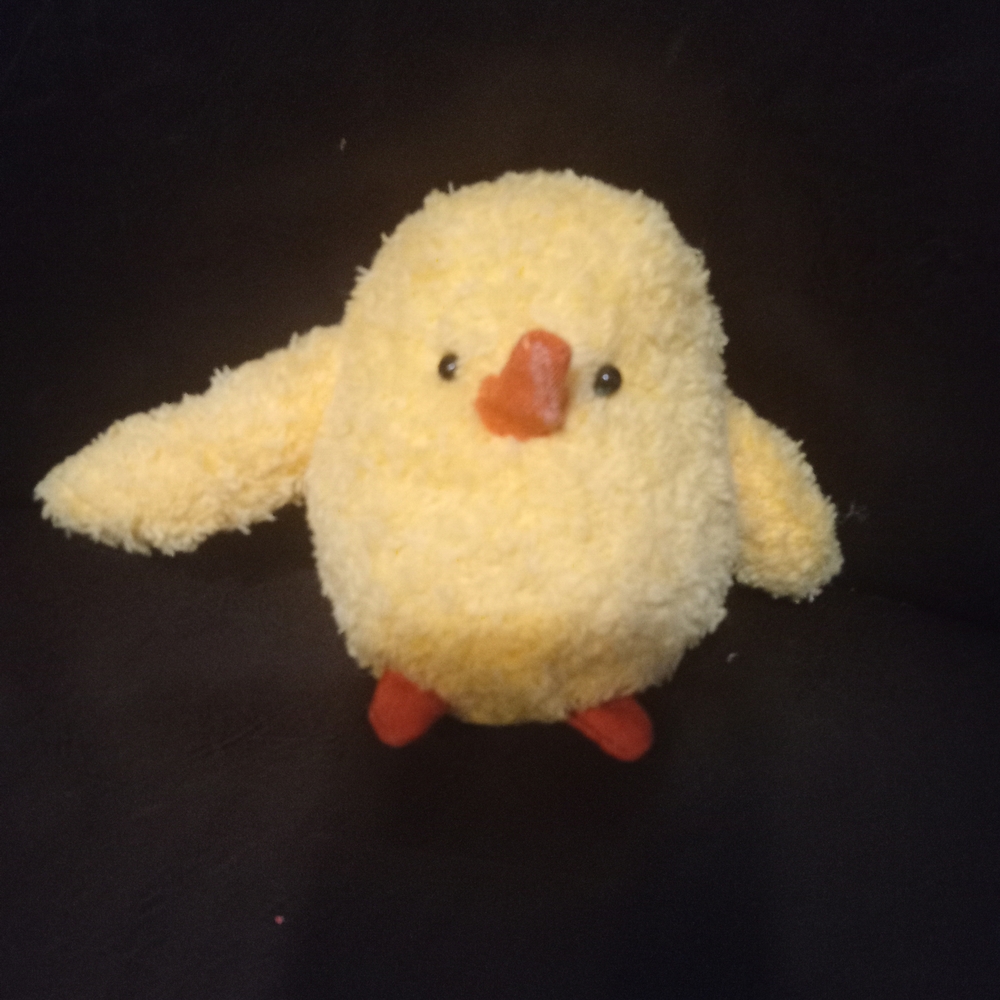 Yellow Plush Chick Toy for Small Pets